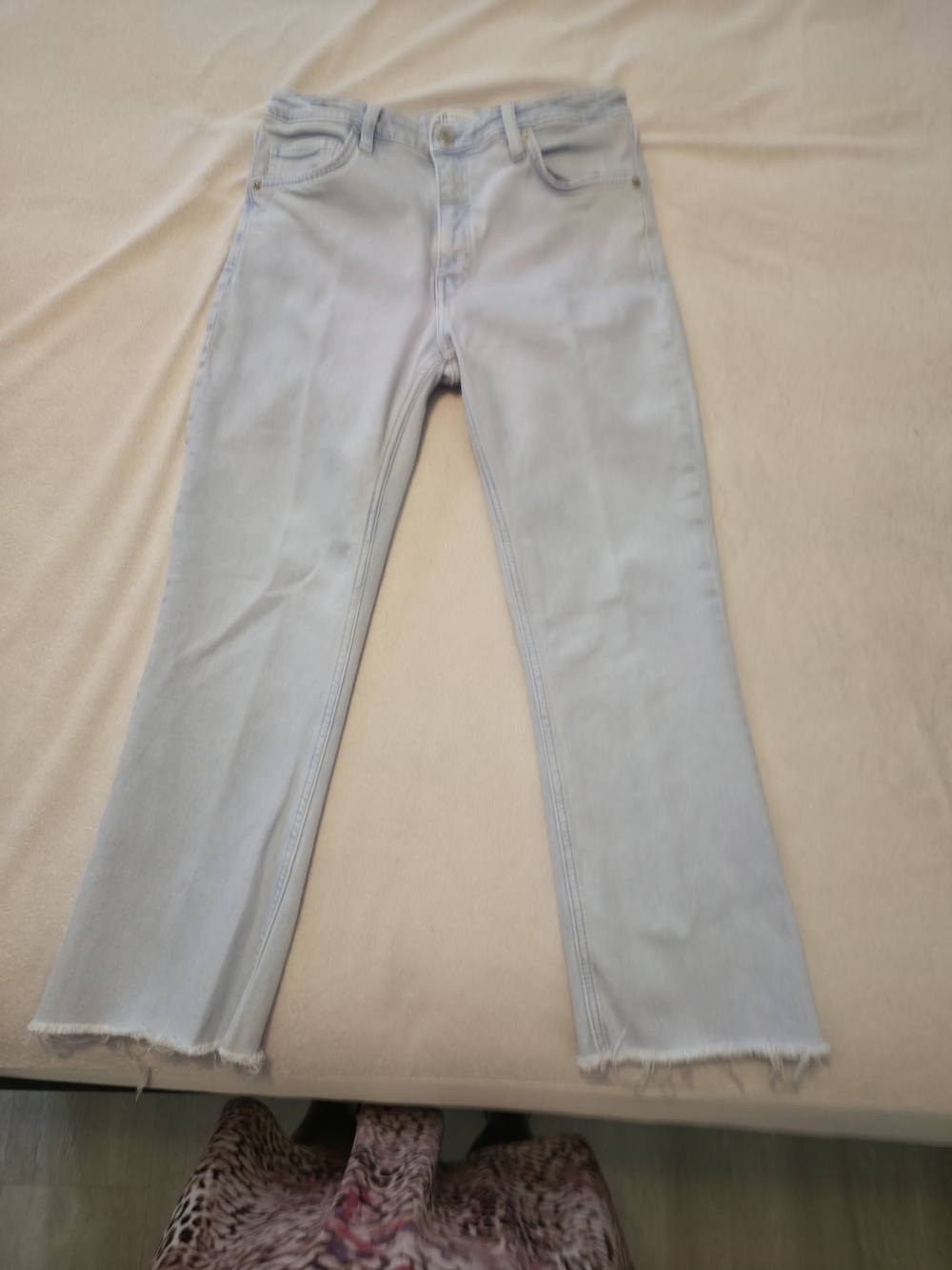 Zara Light Blue Wide-Leg Jeans